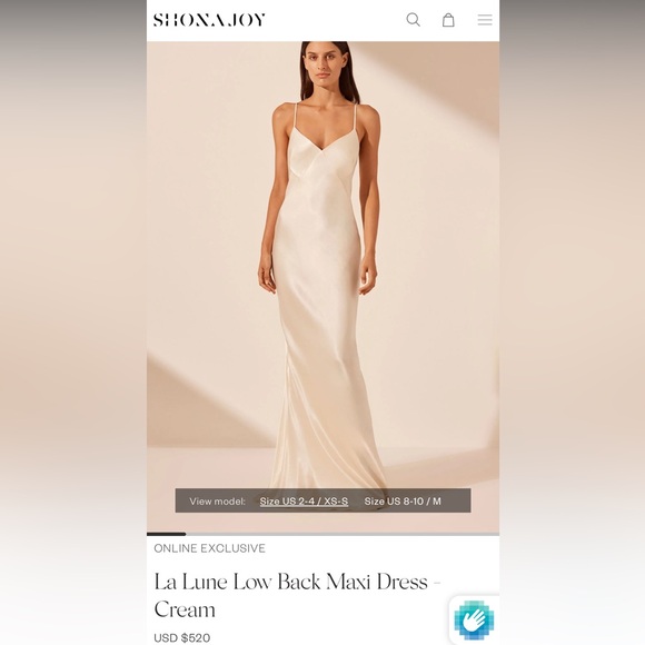 NWT Shona Joy La Lune Low Back Maxi Dress - Picture 1 of 3